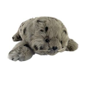 Ocean Wise Spotted Harbor Seal Pup Plush 13" Stuffed Animal Toy Grey